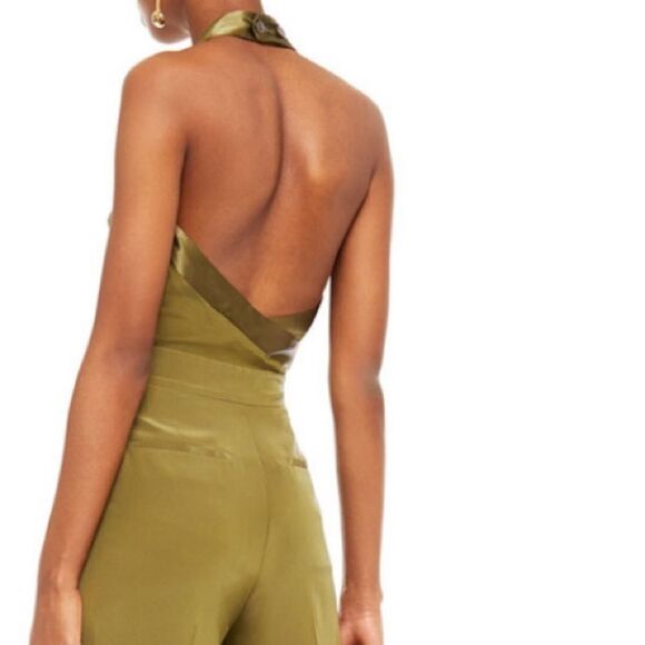 NWT 550.00 RAG & BONE ARMY SCARLET JUMPSUIT NEW SIZE 6 (MEDIUM) DARK OLIVE - Picture 6 of 10
